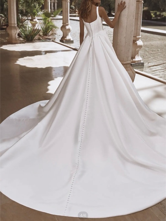 Missacc Dresses & Skirts - Elegant White Satin Ballgown Wedding Dress